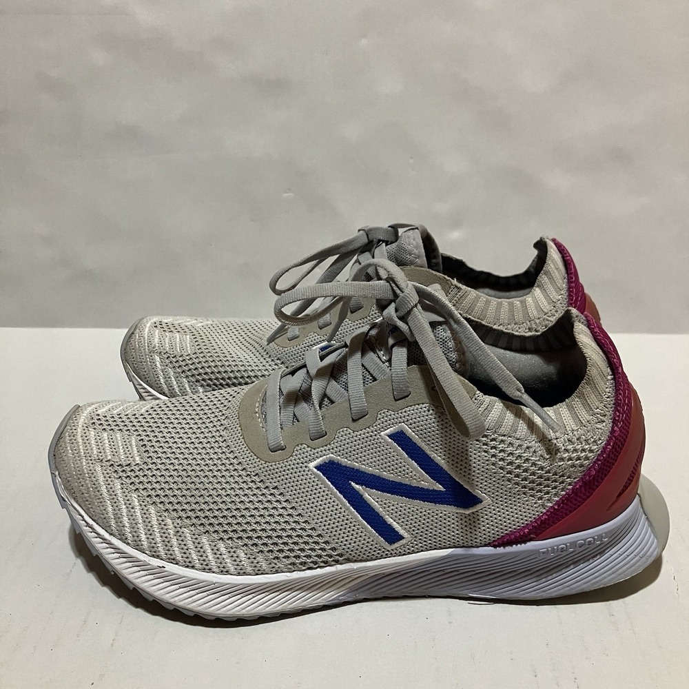 New Balance Womens Fuelcell Echo Gray Pink‎ Blue Running Shoes 9